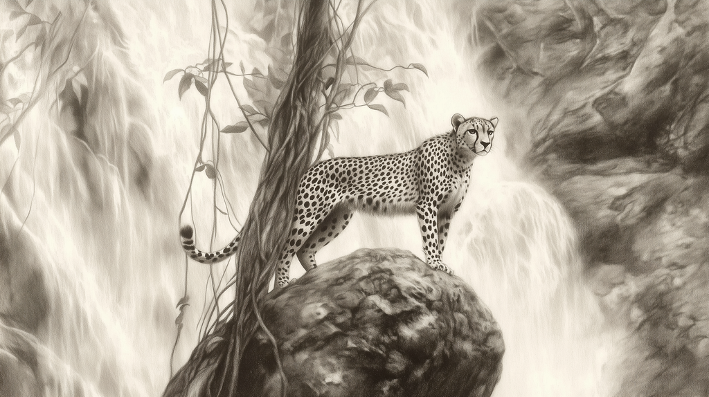 Guepardo en la Cascada